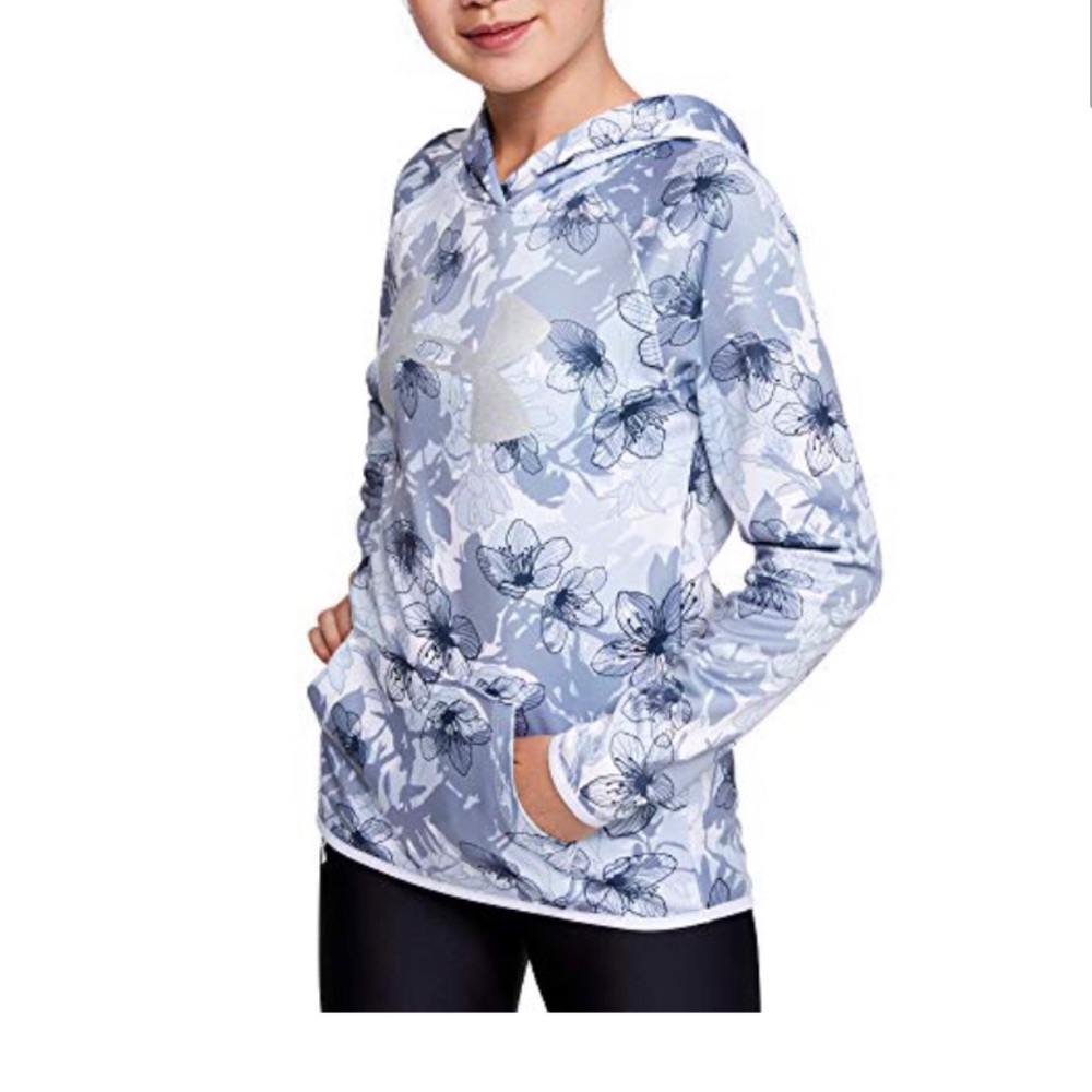 Under Armour Floral Hoodie Jacket - Girls Small NWT